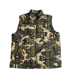 The North Face Puff Vest Men's XL Camo Thermoball Full Zip Outdoor Puffer Down